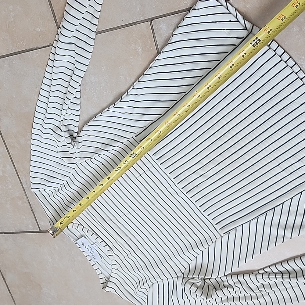 Derek Lam Black and Cream Striped Top - Picture 5 of 10